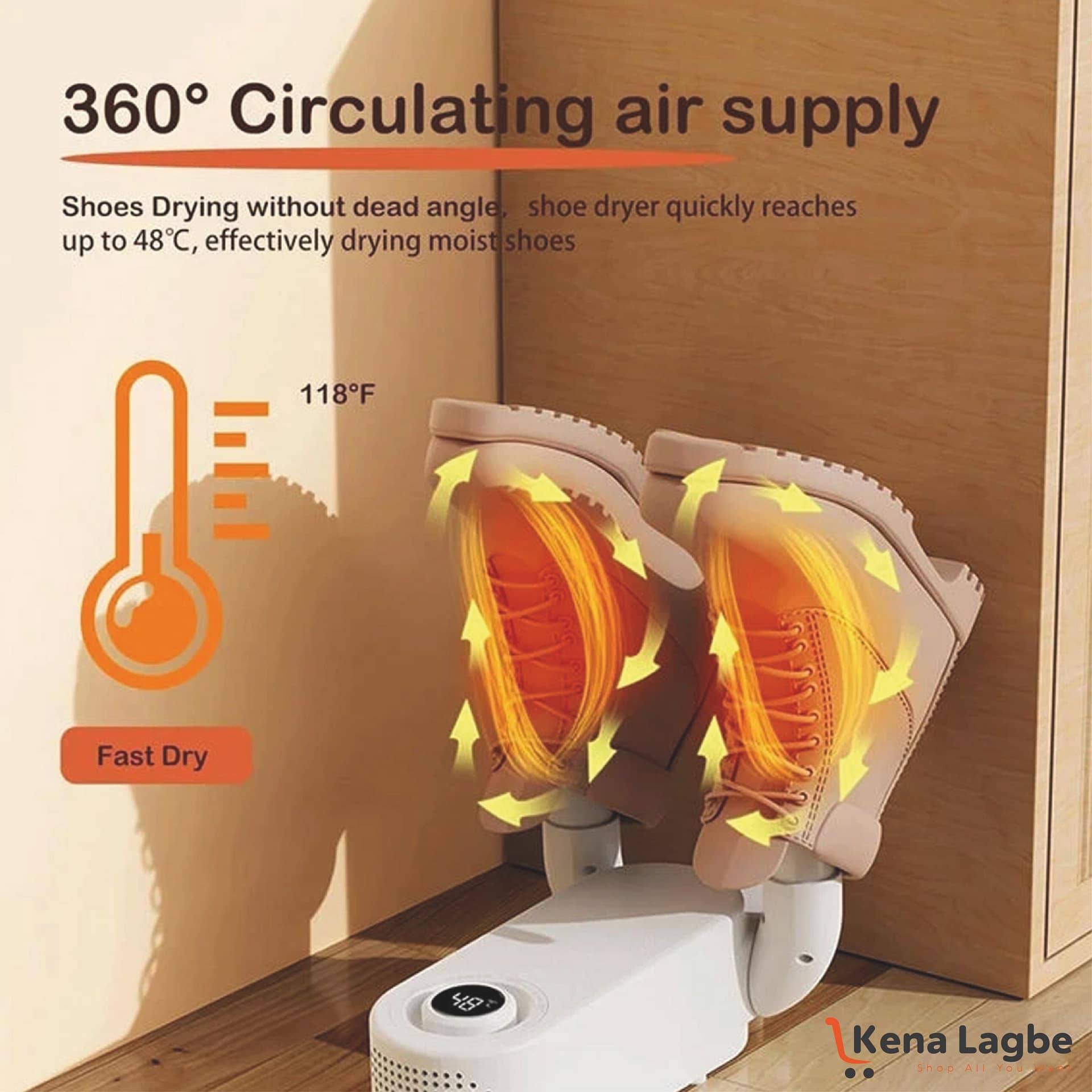 360° Electric Shoe Dryer & Deodorizer – Fast Drying, Odor Removal, Constant Temperature